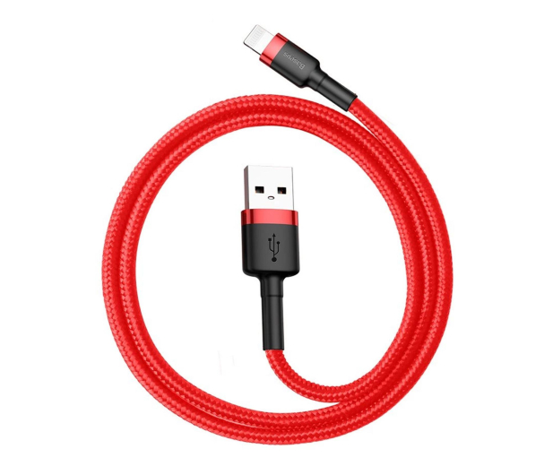 Baseus Kabel Cafule USB-A / Lightning 2.4A QC 3.0 0.5 m - czerwony - 1502153 - zdjęcie